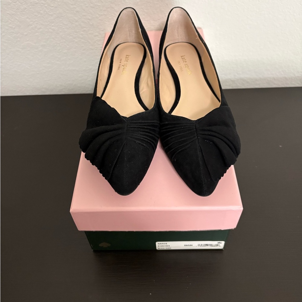 Kate Spade New York black Nance flat shoes. Size 6.5 M. New with box.